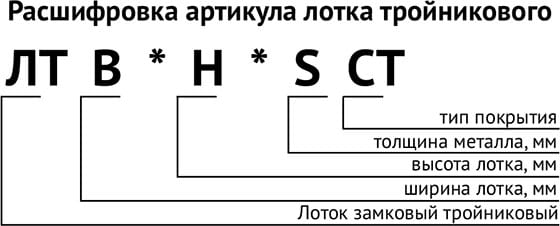 Лоток замковый тройниковый Лоток замковый тройниковый