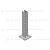 Стойка универсальная двойная с пластиной СТУД 600 мм Ц (оцинкованная)